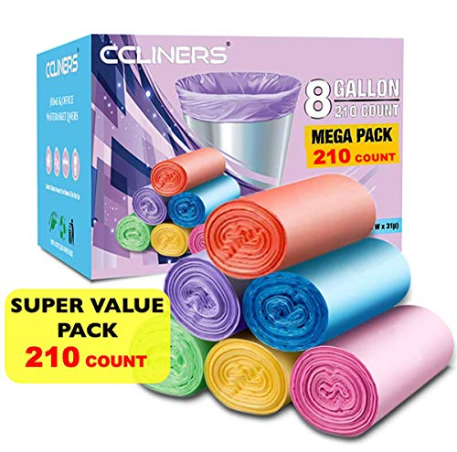 ccliners ZDLJTY2 8 Gallon Medium Trash Bags CCLINERS Multi-Color