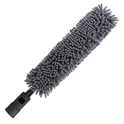 SWOPT Microfiber Flexible Duster Head - Includes Additional Microfiber Refill, Washable Cleaning Pad - Interchangeable with All