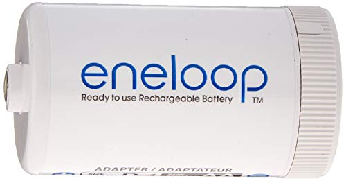 Eneloop Spacers 8 C Size Spacers & 8 D Size Spacers for Use with Ni-MH Rechargeable AA Battery Cell Pack of 16