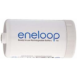 Eneloop Spacers 8 C Size Spacers & 8 D Size Spacers for Use with Ni-MH Rechargeable AA Battery Cell Pack of 16