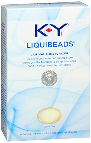 K-Y Vaginal Moisturizer, K-Y Liquibeads Vaginal Moisturizer, 6 Bead Inserts and 6 Applicators to restore a woman's natural