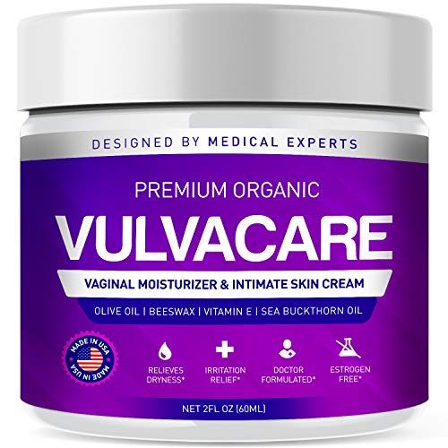 Pure Sciences Organic Vaginal Moisturizer, Vulva Balm Cream, Intimate Skin Care, Menopause Support - Relieves Dryness, Itching, Burning,