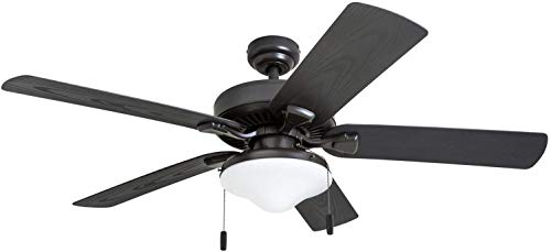Honeywell Belmar Outdoor LED Ceiling Fan with LED Light, Waterproof, Damp-Rated, 52" Dark Bronze