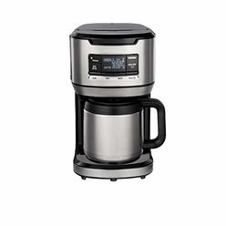 Hamilton Beach Brands Inc. Hamilton Beach Programmable Front-Fill Coffee Maker with Thermal Carafe (46391), 12 Cup Capacity, Black and Stainless