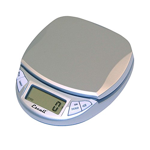 Escali Pico N115S Kitchen, Office Scale, Tare Functionality, Compact Design, LCD Digital Display, 11lb Capacity, Silver/Grey