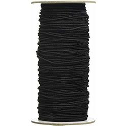 Darice Black Elastic Cord, 2mm Thick, 72 Yard Roll â?? Perfect for Jewelry Making, Easy to Cut to Size, Black Rubber Covered