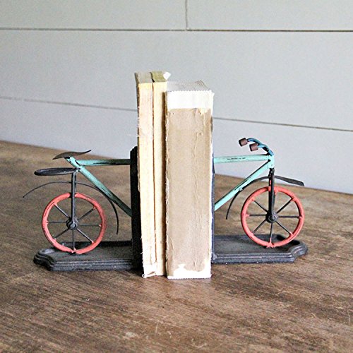 Foreside Multicolor Home & Garden Set of 2 Metal Bicycle Bookends, One Size