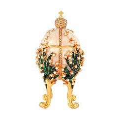 Furuida Jewelry Trinket Boxes Faberge Egg Trinket Boxes Hinged Ornaments Antique Craftsmanship Collection Luxurious Gift for