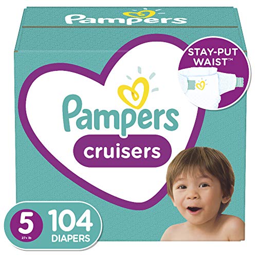 Pampers Diapers Size 5, 104 Count - Pampers Cruisers Disposable Baby Diapers, Enormous Pack