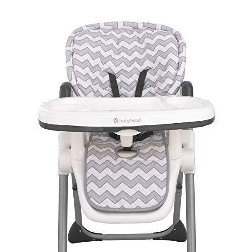 Sumersault â€“ Soft Gray and White Chevron High Chair Pad | Easy to Install Replacement Cushion | Fits Most 3-5 Point Harness