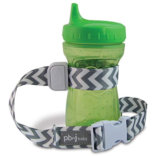 PBnJ Baby SippyPal Sippy Cup Strap Holder Leash Tether (1 Gray Chevron)