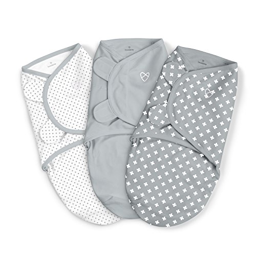 SwaddleMe Original Swaddle â€“ Size Small, 0-3 Months, 3-Pack (Criss Cross Polka Dot)