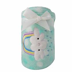 CREVENT 30"X40" Lightweight Fuzzy Fluffy Warm Plush Baby Blanket for Infant Toddler Newborn Unisex Crib Cot Stroller (Green