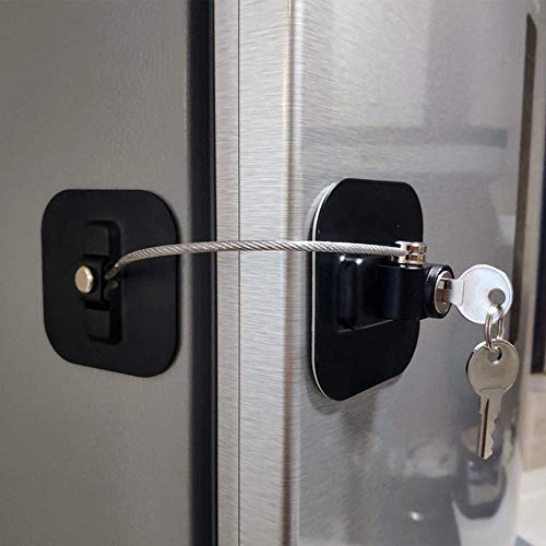 VOCOMO Refrigerator Lock, Fridge Lock with Keys, Freezer Lock and Child  Safety Cabinet Lock with Strong Adhesive (Fridge