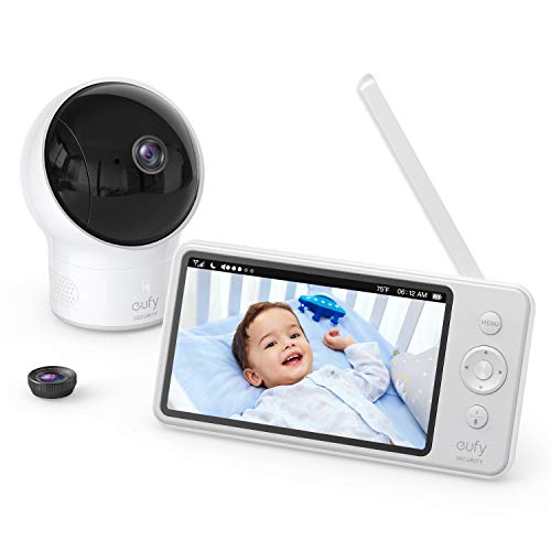 Eufy Video Baby Monitor, eufy Security, Video Baby Monitor with Camera and Audio, 720p HD Resolution, Night Vision, 5" Display,