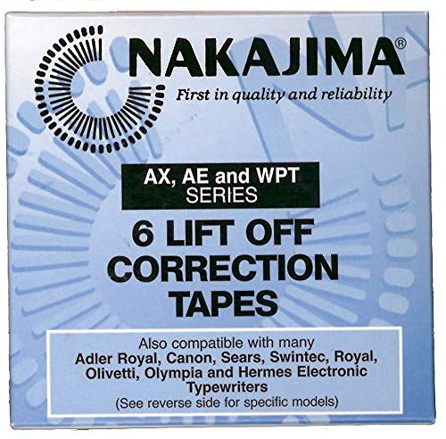 Nakajima Lift Off Correction Tape. White. for Nakajima and Other Typewriter Brands.