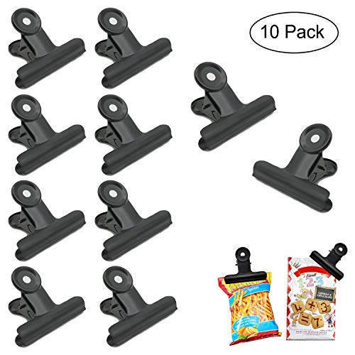 Orcielo 10 Pack Large Bulldog Clip Bag Clips, Food Clips, Paper