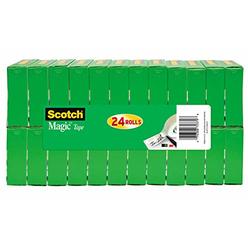 Scotch Magic Tape, 24 Rolls, Numerous Applications, Invisible, Engineered for Repairing, 3/4 x 1000 Inches, Boxed (810K24)