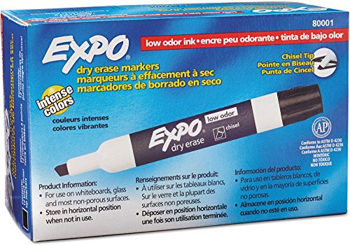 EXPO SAN80001 - Expo Dry Erase Chisel Point Markers 12PK