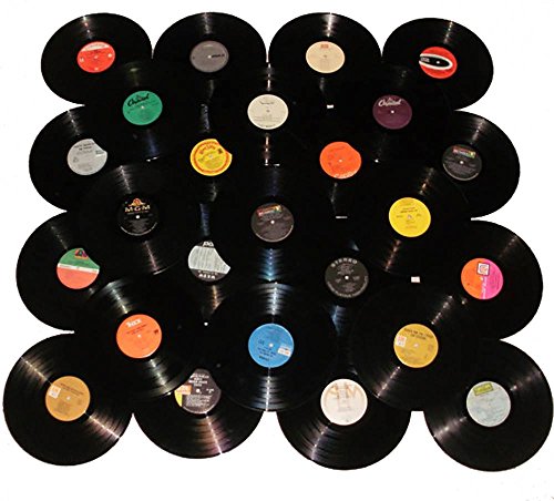 VinylShopUS - Lot of 12" Vinyl Records for Crafts & Decoration Artwork for Party Decor Artist Studio Vintage Look (Lot of 50)