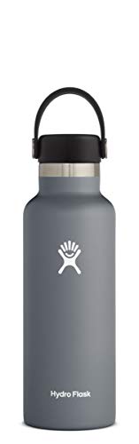 Hydro Flask Standard Mouth Water Bottle, Flex Cap - 24 oz, Stone