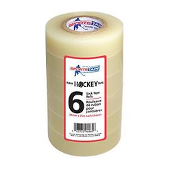 SportsTape Hockey Tape Multipack, Clear, 6 Roll
