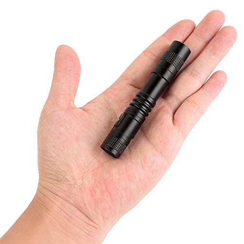 Pocketman Ultra Slim Portable XPE-R3 900LM Mini LED Flashlight Belt Clip Pen Light Tactical Torch(9 CM)