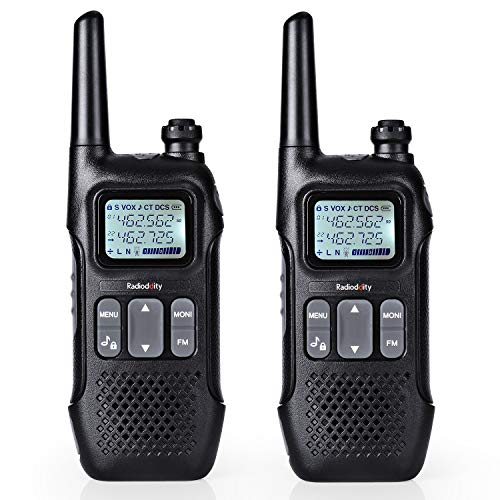 Radioddity FS-T1 FRS Two-Way Radio Long Range License-Free Walkie Talkies NOAA, 22 Channels 154 Privacy Codes with FM,
