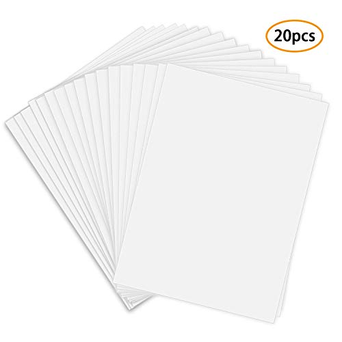 Weliu ZCKR97Z Printable Sticker Paper for Your Inkjet Printer - 8.5 x 11  Inches 20 Sheets Translucent Premium Waterproof Sticker Paper 