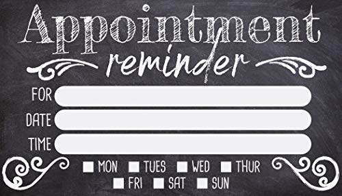 Lone Star Art Appointment Chalkboard - Set of 50 Coupon Cards - Blank Appointment Card Stationery - Great Reminder Cards for Salons, Spas,
