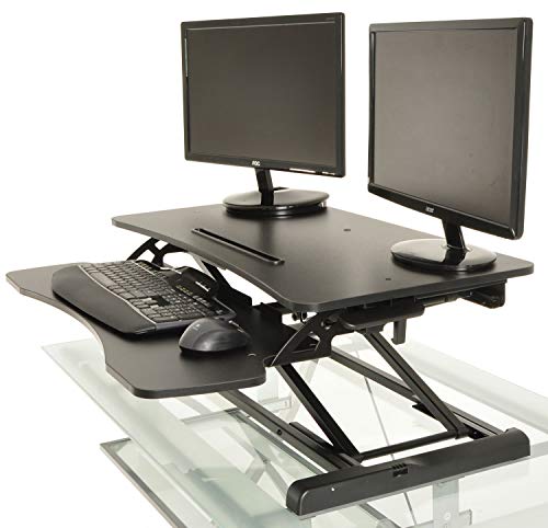 Conquer Height Adjustable Standing Desk Monitor Riser, Sit to Stand Workstation