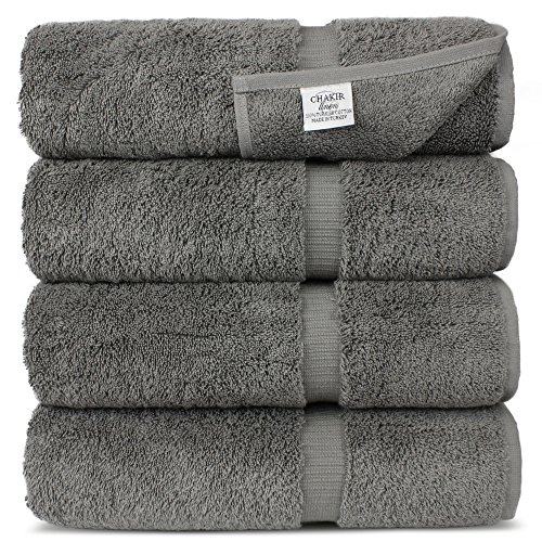 Chakir Turkish Linens Turkish Cotton Luxury Hotel & Spa Bath Towel, Bath  Towel - Set of 4, Gray
