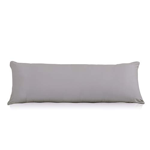 EVOLIVE Ultra Soft Microfiber Body Pillow Cover/Pillowcases 21"x54" with Hidden Zipper Closure (Grey, Body Pillow Cover