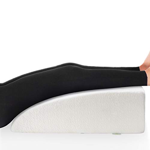 OasisSpace 8" Leg Rest Pillow, Leg Elevation Pillow Bed Wedge Post Surgery Elevated Cushion 1.5" Memory Foam Recovery Wedge