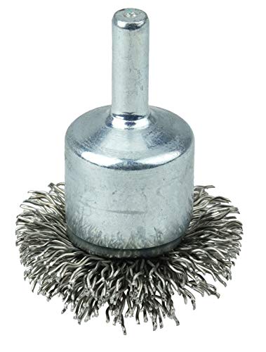 Weiler 10047 Circular Flared Crimped Wire End Brush, 1-1/2", 0.20" Stainless Steel Fill