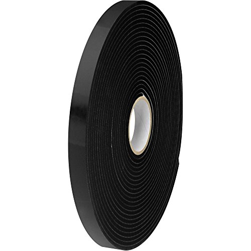 Poly Bag Guy Tape Logic Double Sided Foam Tape, 1/16", 3/4" x 36 yds, Black, 2/Case