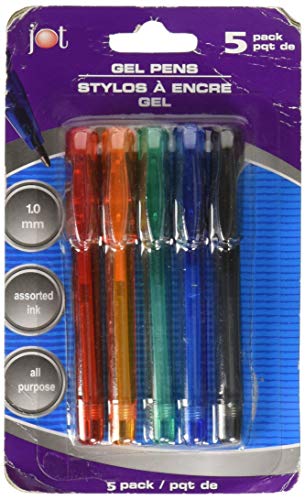 Jot BC24124 Mini Neon Gel Pens, Pack of 5 Colors
