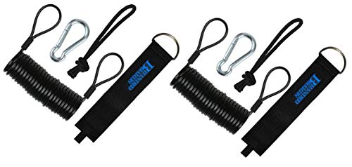 Branded Boards Safety Leash with Heavy Duty Wrist/Ankle Cuff, Carabiner & Paracord loop. Boogie Boards, Snowboards, Surf