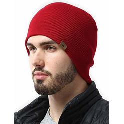 Tough Headwear Winter Beanie Knit Hats for Men & Women - Warm & Soft Daily Toboggan Cap Maroon