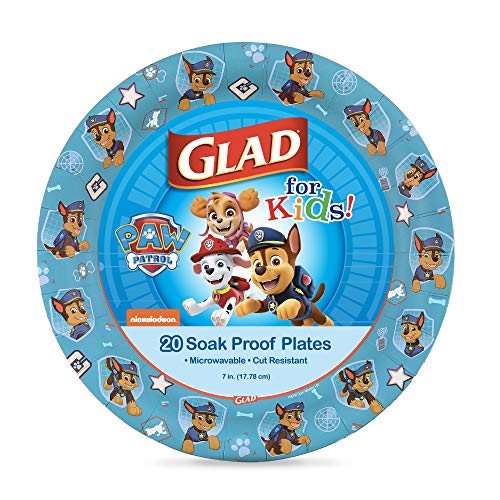 Glad Kids Paw Patrol Paper Plates 20 Count