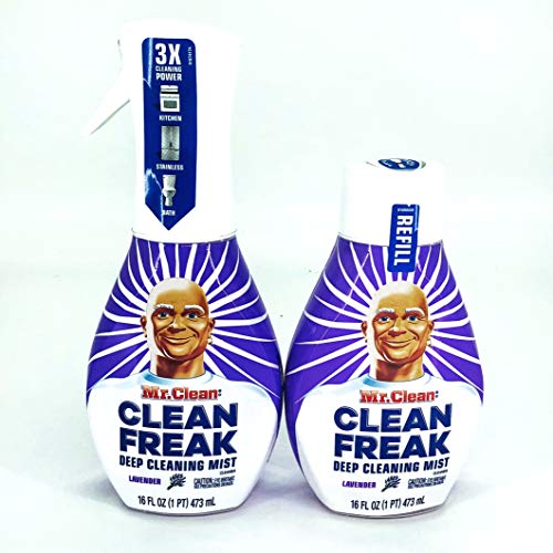 Mr Clean Freak Mr. Clean Freak Deep Cleaning Mist Multi-Surface Spray  Lavender Bundle, 1 Starter + 1 Refill