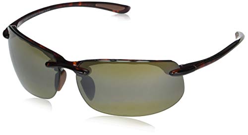 Maui Jim Men's Banyans Reader Sport Reading Sunglasses, Tortoise/HCL Bronze Polarized, Large + 2