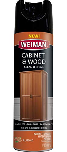 Weiman Cabinet & Furniture Polish - 17 Ounce - Aerosol Protect Clean Polish Wax Your Wood Tables Chairs Cabinets