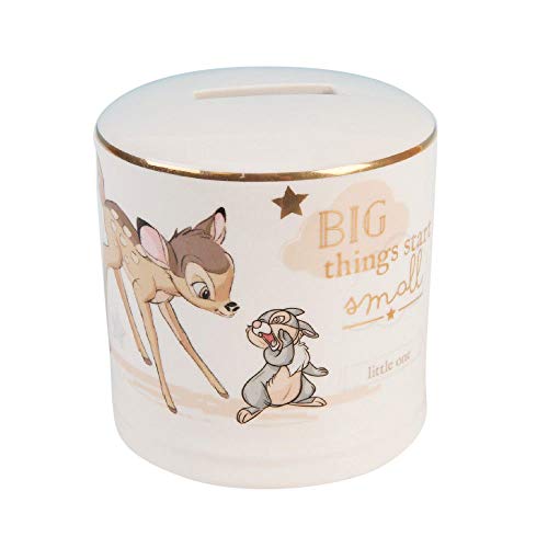 Happy Homewares Disney Bambi and Thumper Sketch Magical Moments Ceramic Money Bank - Officially Licensed