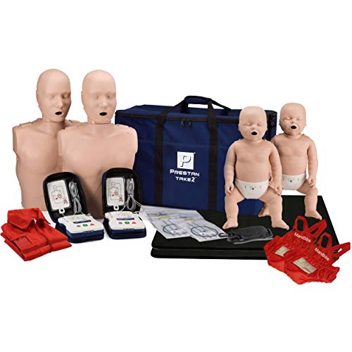 MCR Medical Prestan Take2 CPR Manikin & UltraTrainer Kit with Feedback (2-Adult, 2-Infant, 2-UltraTrainers) and MCR Medical Accessories