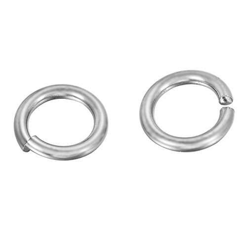 VALYRIA 50pcs Silver Stainless Steel Metal Split Open Jump Rings Craft Connectors Jewelry Making Findings,12mmx2mm