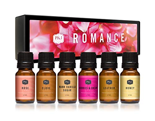 P&J Trading Fragrance Oil | Romance Set of 6 - Scented Oil for Soap Making,  Diffusers, Candle Making, Lotions, Haircare