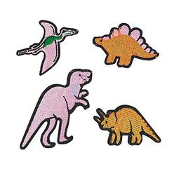 Libiline Kid Embroidered Patch Dinosaur Sew On/Iron On Patch Applique Clothes Dress Plant Hat Jeans Sewing Flowers Applique