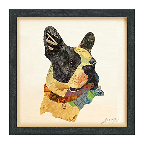 Empire Art Direct Closeup Dimensional Collage Handmade by Alex Zeng Framed Graphic Dog Wall Art, 17" x 17" x 1.4", Ready to
