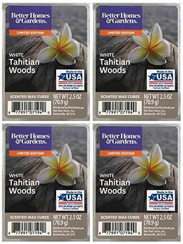 Better Homes & Gardens Better Homes and Gardens White Tahitian Woods Scented Wax Cubes - 4-Pack